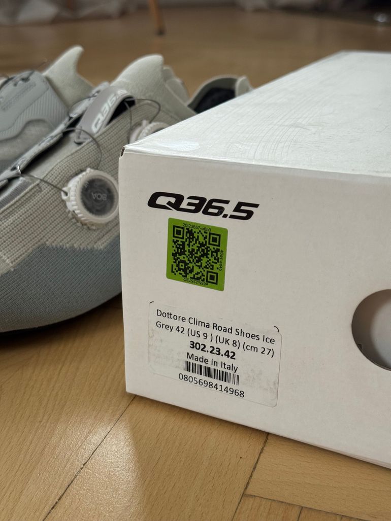 Used Q36.5 Dottore Clima Road Shoes Ice Grey size 42 2026 bike — image 8 of 10