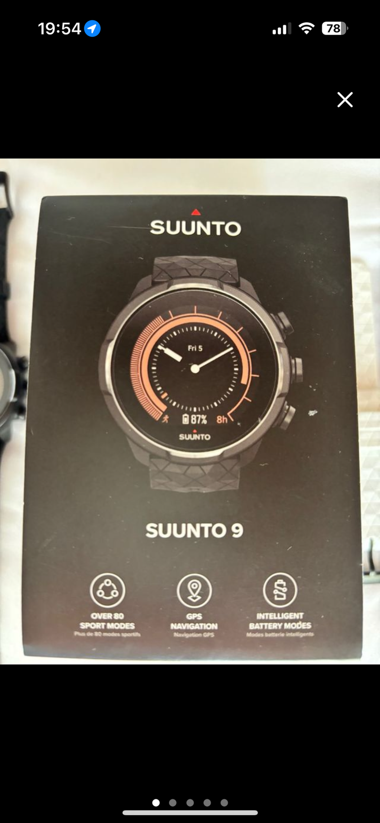 Used Suunto reloj suuto 9 Baro titanium 2019 bike — image 1 of 5