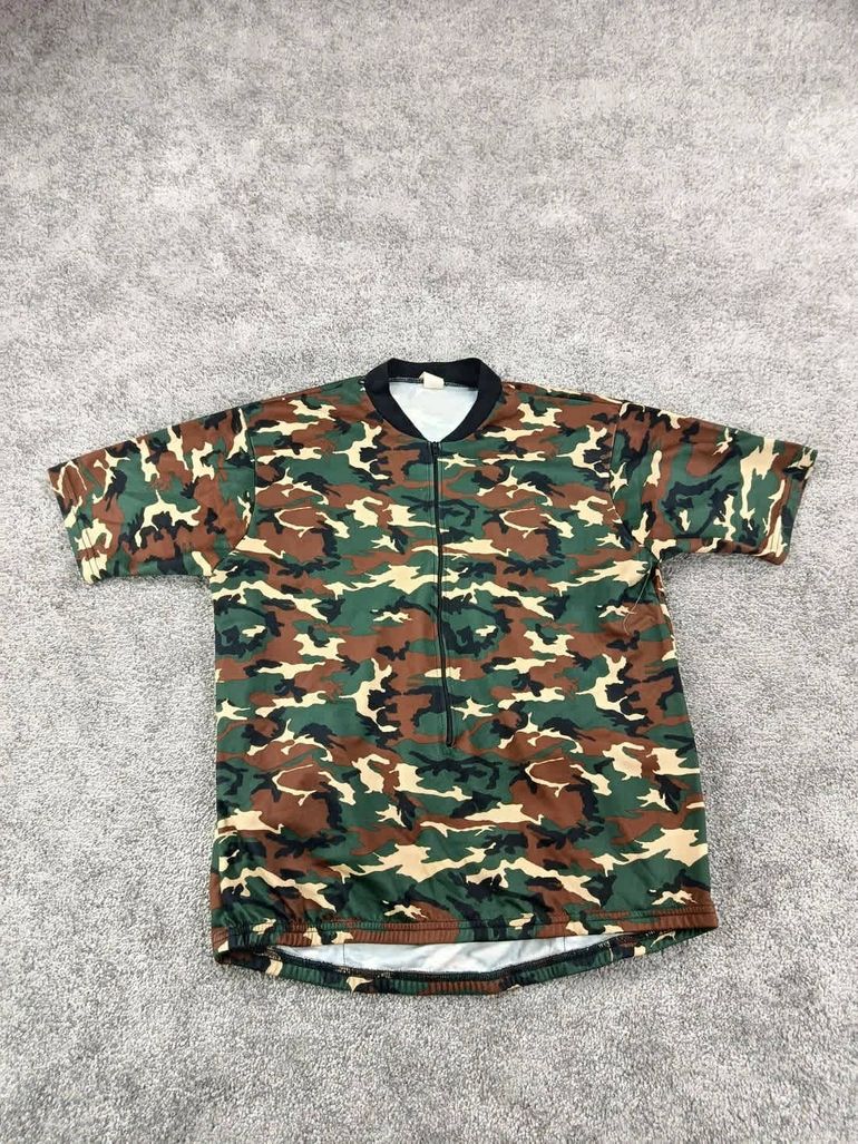 Used sans maillot velo homme taille l -64 7195 cyclisme route respirant Kamo Camouflé bike — image 1 of 5