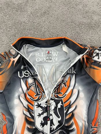 Used Hincapie maillot velo homme taille s - 38 6845 cyclisme route respirant usa flamme bike — image 5 of 8