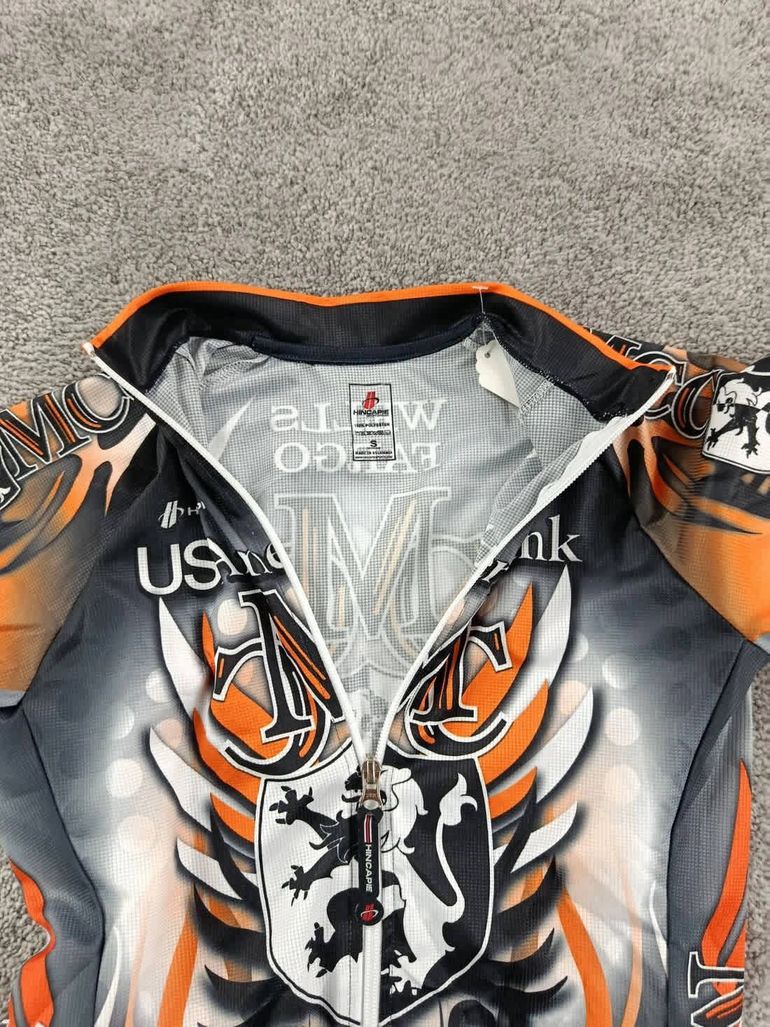 Used Hincapie maillot velo homme taille s - 38 6845 cyclisme route respirant usa flamme bike — image 5 of 8
