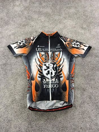 Used Hincapie maillot velo homme taille s - 38 6845 cyclisme route respirant usa flamme bike