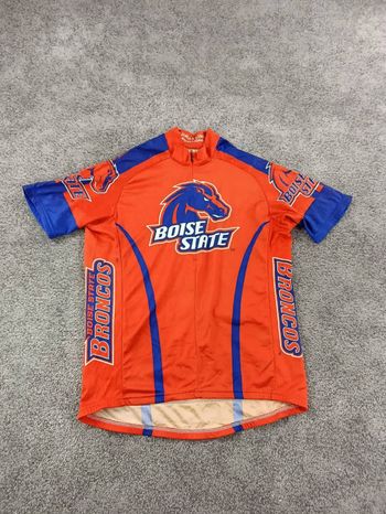 Used Hincapie maillot velo homme taille l -61 7171 cyclisme route respirant usa boise state bike