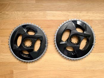 Used Sram Force D1 chainrings, 48-35T and 46-33T 2022 bike