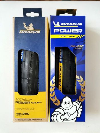 Used Michelin Power Cup 28 + TT 25mm bike