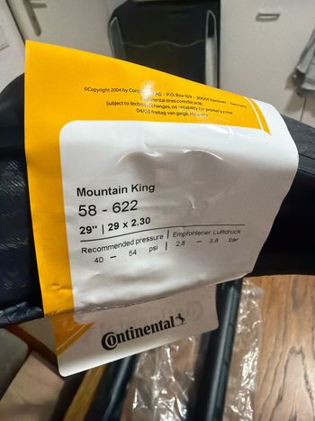 Used Continental Mountain King 58-622 29 Zoll 29x2.30 2025 bike — image 3 of 4