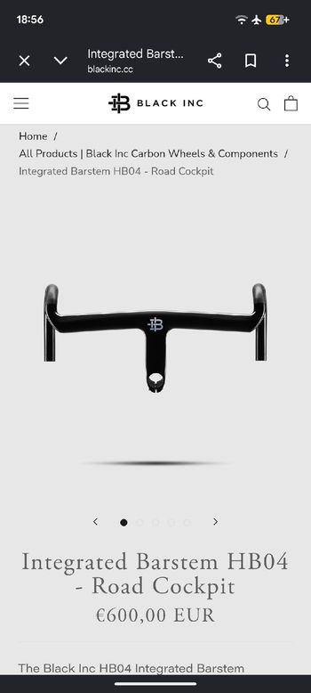 Used Black Inc Carbon Handlebars 2026 bike — image 3 of 4