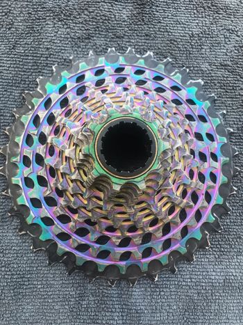 Used Sram Red AXS E1 Rainbow 10-36 Cassette 2025 bike — image 2 of 3