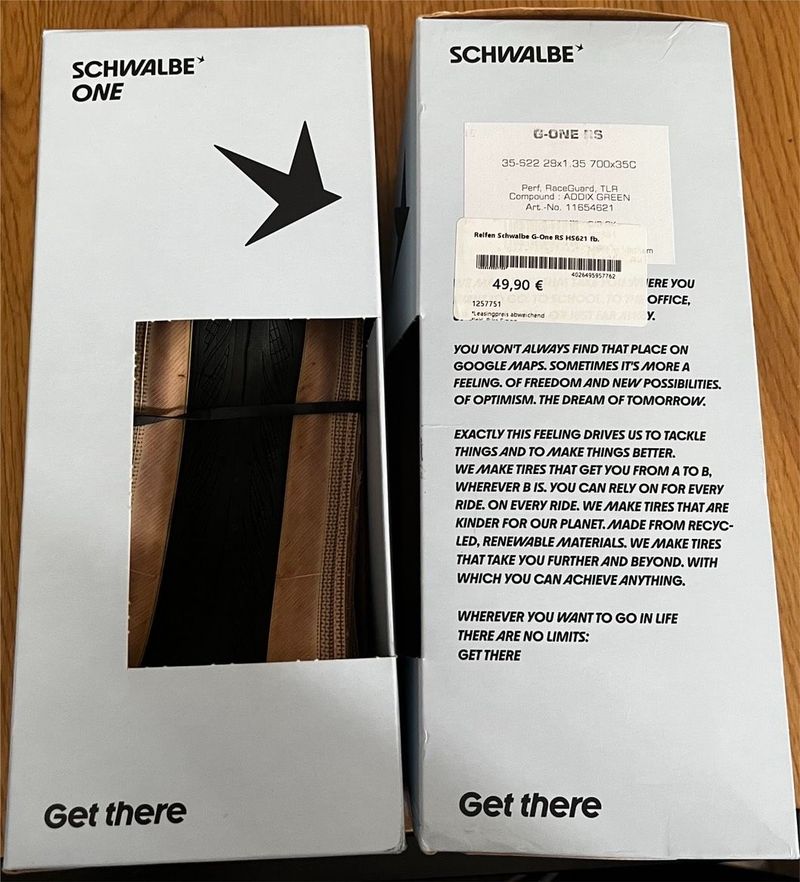 Used Schwalbe G-One RS 2026 Tyres & Tubes