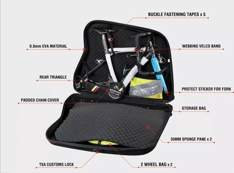 Used nooyah BK002 EVA Bike Travel Case – Valigia rigida trasporto bici fino a 29” 2026 bike — image 1 of 2