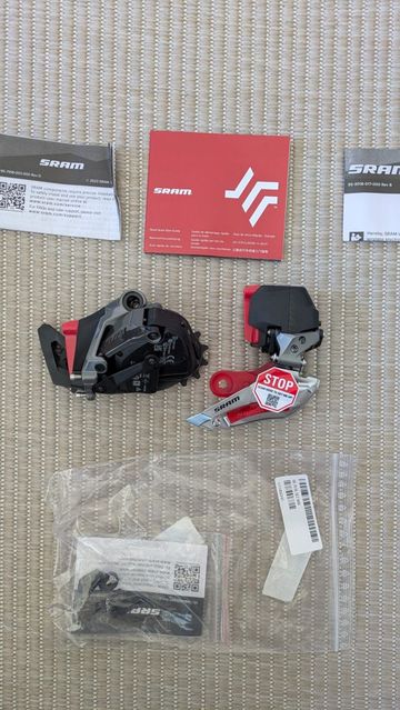 Używany Sram RIVAL ETAP AXS 12SP Front+Rear Derailleurs Drivetrain & Pedals