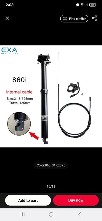 Used ExaForm 860i Dropper Post 2022 bike — image 5 of 5