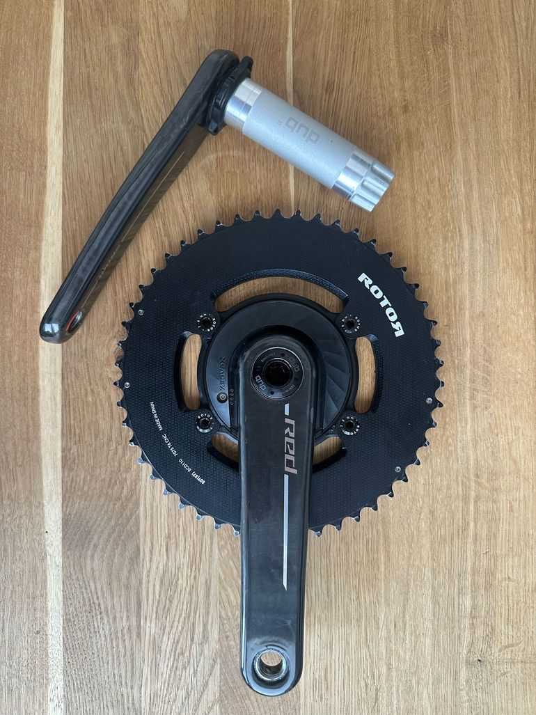 Used Sram RED E1 Kurbel 165mm mit Powermeter und Rotor 50/37 Kettenblättern bike — image 1 of 2