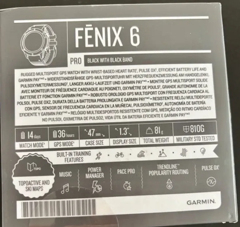 Used Garmin Fenix 6 PRO bike — image 5 of 5