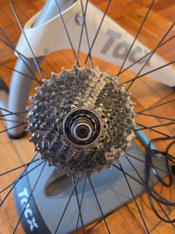 Used Tacx Flow Smart Trainer with Elite Trainer Wheel and Cassette bike — image 2 of 5