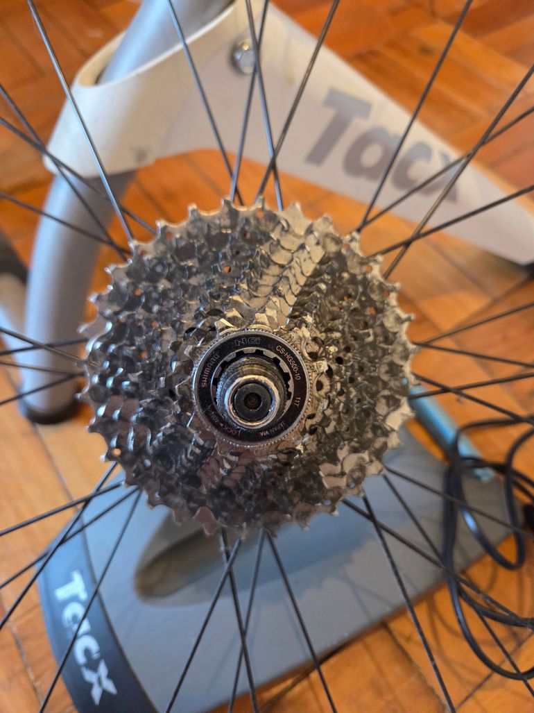 Used Tacx Flow Smart Trainer with Elite Trainer Wheel and Cassette bike — image 2 of 5