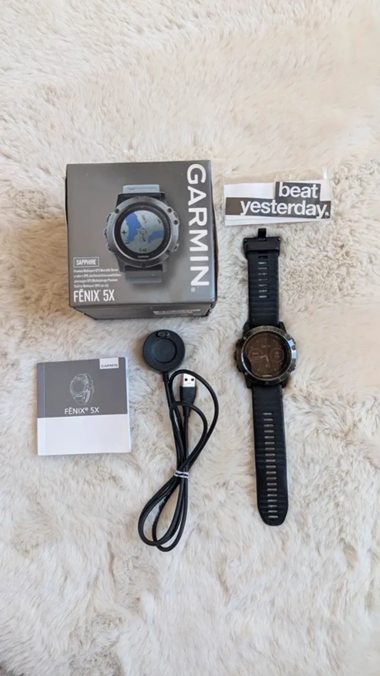 Used Garmin Fenix 5X Sapphire bike — image 1 of 2