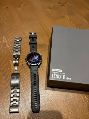 Used Garmin Fenix 8 Amoled Saphirre 2025 bike