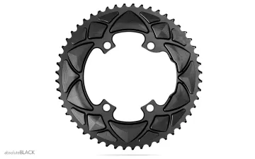 Used Absoluteblack 53T Oval Chainring 110BCD 4-Bolt Drivetrain & Pedals