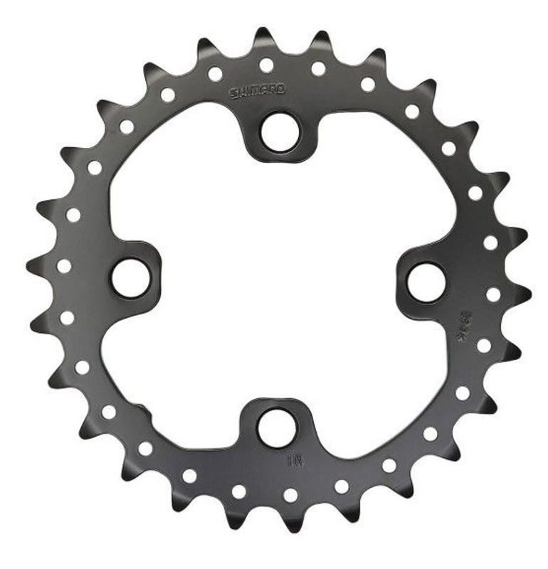 Used Shimano Deore M615/SLX M675/XT M785 10-speed 4-bolt 64mm BCD Chainring bike — image 2 of 2