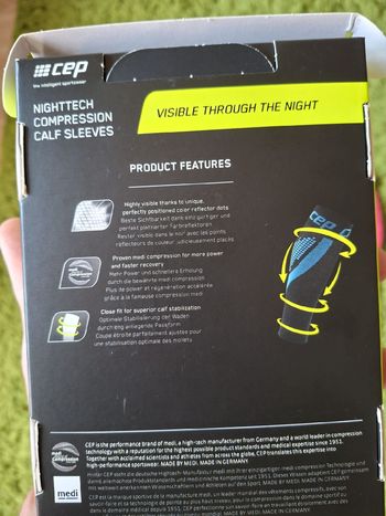 Used CEP Compression nighttech calf sleeves bike — image 3 of 5