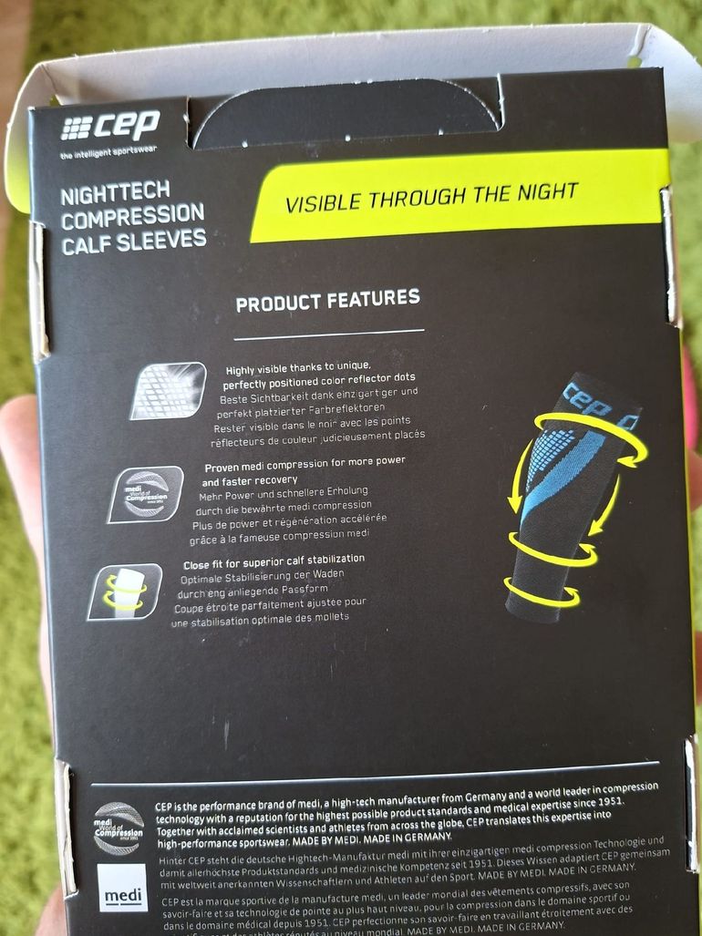 Used CEP Compression nighttech calf sleeves bike — image 3 of 5