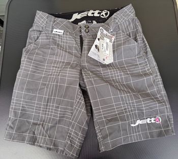 Used Jett Ride Short grau/kariert Gr. 4 (S -M) inkl. Innenhose bike