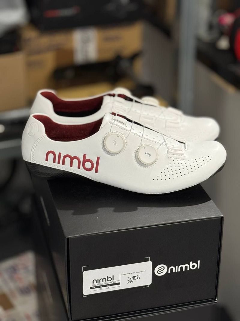 Brugt Nimbl Exceed Ultimate White Red 2026 Cycling Shoes
