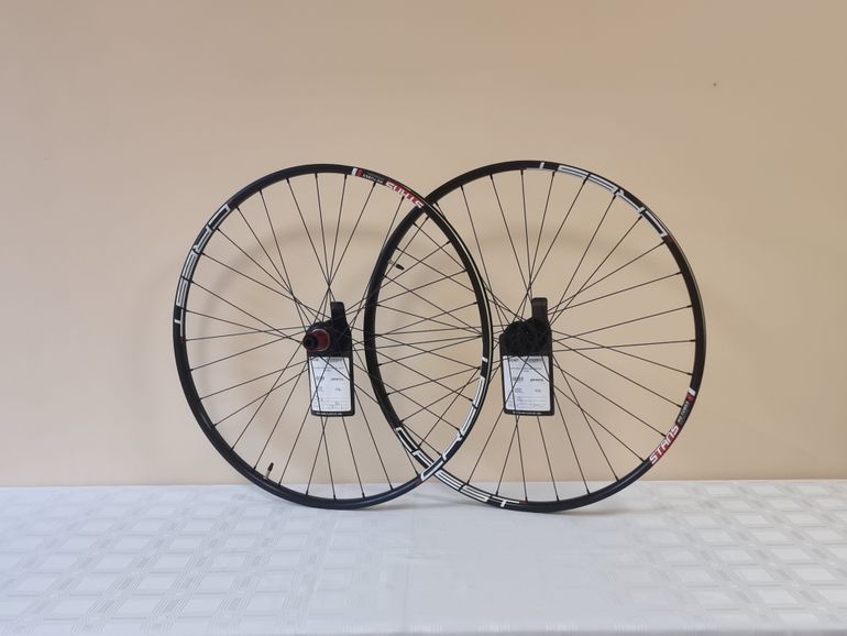 Used Stans Notubes Crest MK3 29" 15x110 and 12x148 Boost Shimano HG Wheelset bike — image 1 of 7