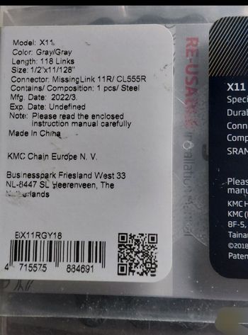 Used Kmc Pack 2 Chains 11 speed  bike, ,  — image 5 of 7