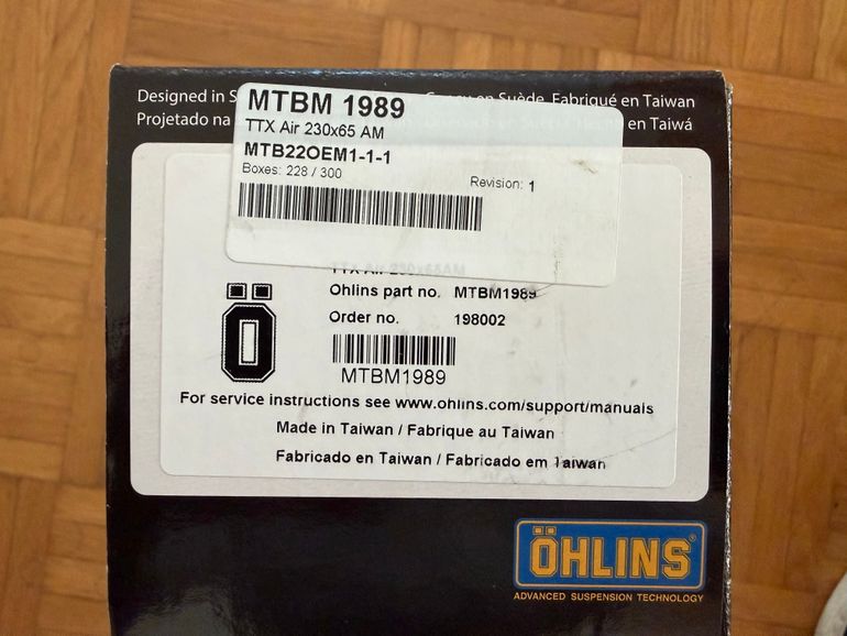 Used Öhlins TTX Air 230x65 Rear Shock  bike, ,  — image 4 of 4