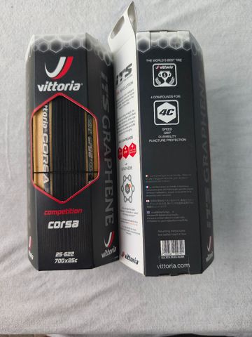 Używany Vittoria Corsa Competition 25mm Tyres & Tubes