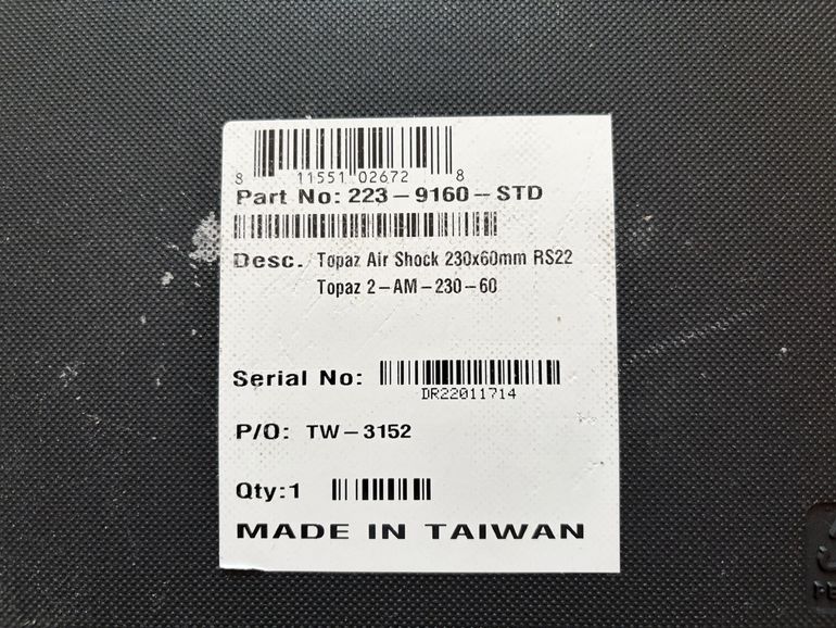 Used Dvo TOPAZ Air 230x30 RS22 bike — image 6 of 6
