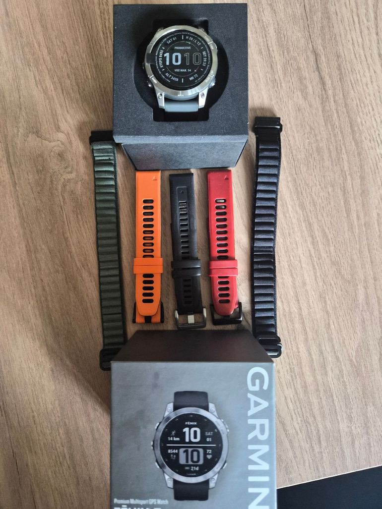 Gebrauchtes Garmin fēnix 7 Silver with Graphite Band 2026 bike — Bild 2 von 2