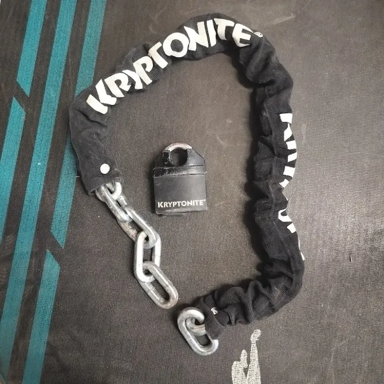 Used Kryptonite Chain Lock with Padlock bike — image 2 of 5