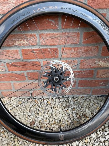 Used Campagnolo Bora Ultra WTO 45 C23 Disc Brake bike — image 7 of 8