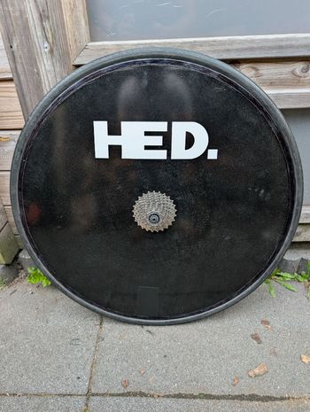 Used HED. 10-speed Disc Wheel Clincher bike