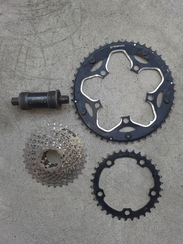 proweel Guarnitura 50/34 e cassetta pignoni 11/32 2024 Drivetrain & Pedals usato