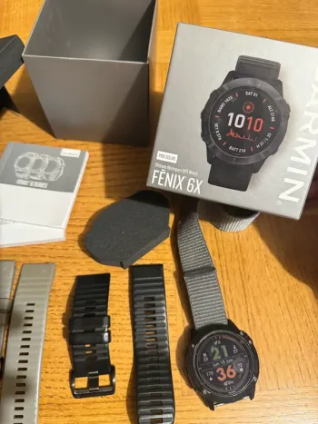 Used Garmin Fenix 6X Pro Solar bike