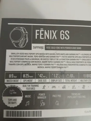Garmin fenix 6s sapphire bike d'occasion — image 2 sur 7