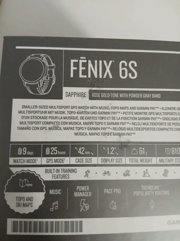 Garmin fenix 6s sapphire bike d'occasion — image 2 sur 7