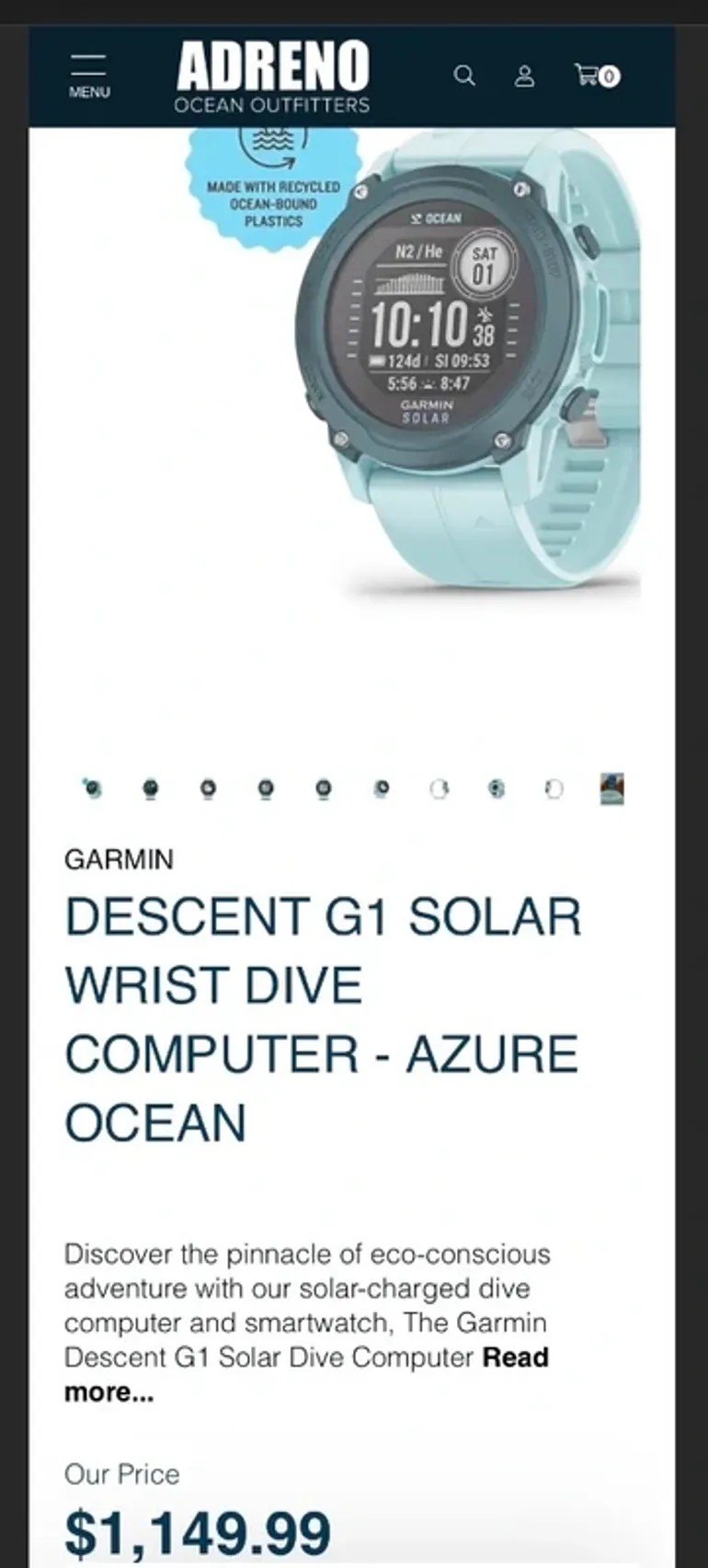 Used Garmin Descent G1 Solar bike — image 3 of 5