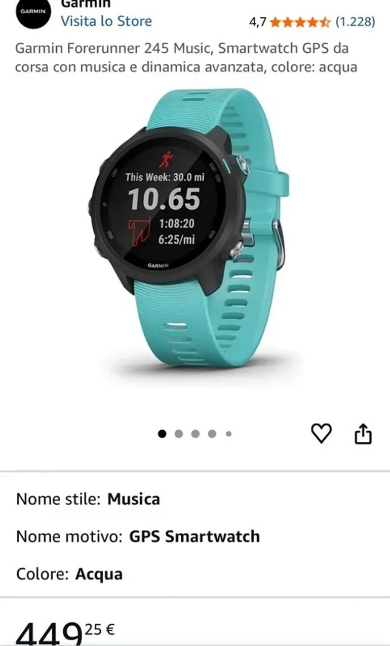 Used Garmin Forerunner 245 Music bike — image 6 of 6