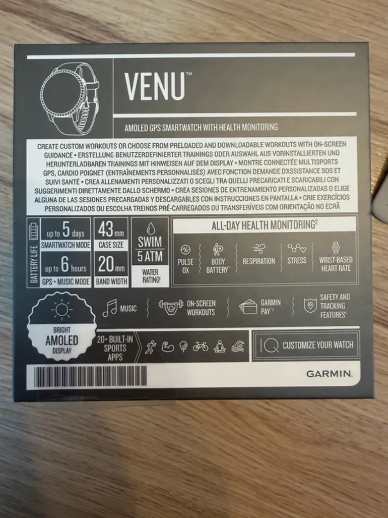 Garmin Venu 2 bike d'occasion — image 9 sur 9