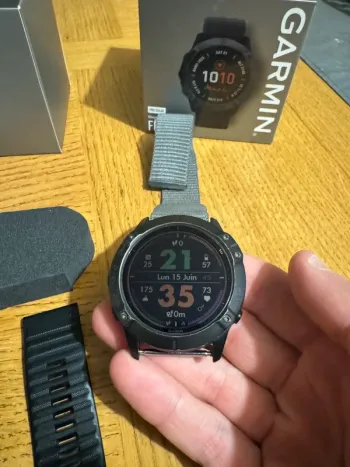 Used Garmin Fenix 6X Pro Solar bike — image 6 of 10