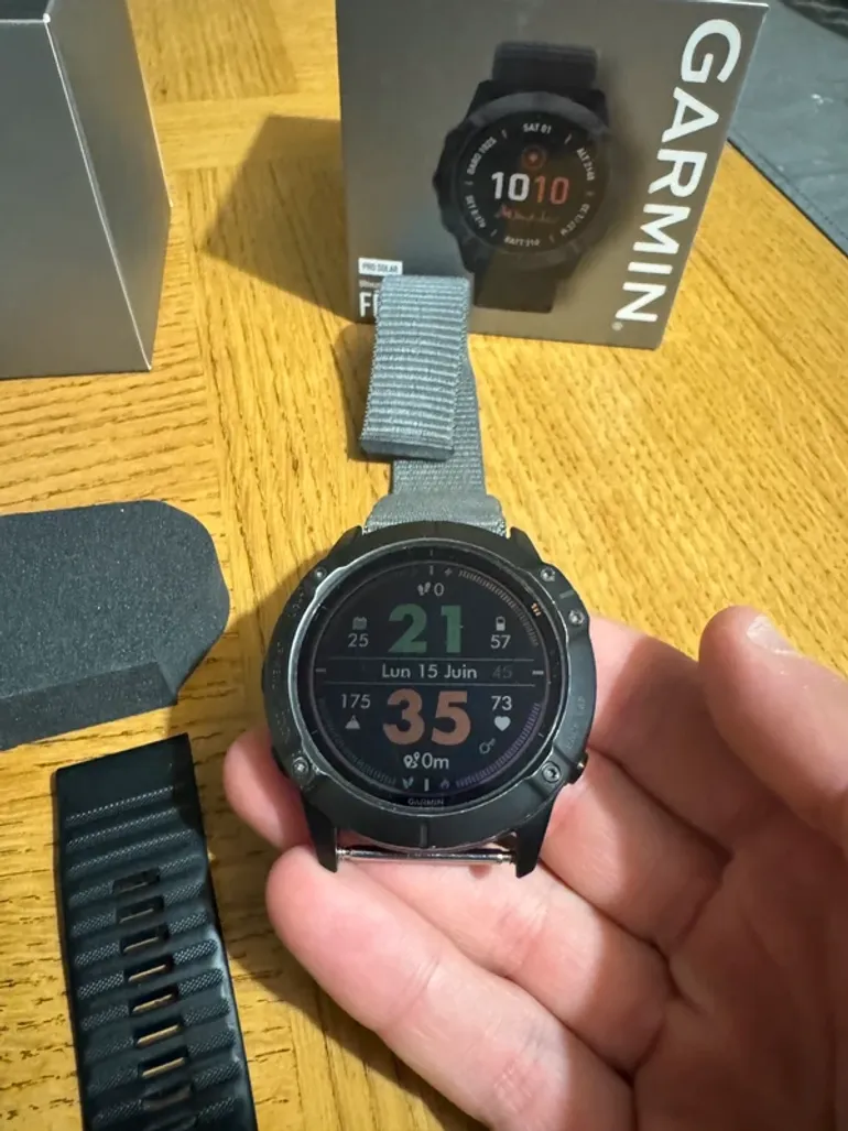 Used Garmin Fenix 6X Pro Solar bike — image 6 of 10