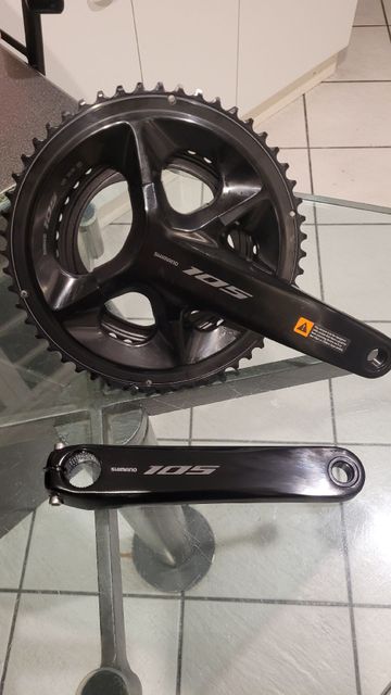 Shimano 105 FC-R7100 2x12 175mm, 50-34 chainrings Drivetrain & Pedals usato
