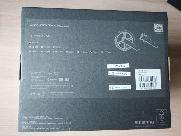 Używany Shimano DURA-ACE FC-R9200-P Crankset 175mm 2024 bike — zdjęcie 11 z 11