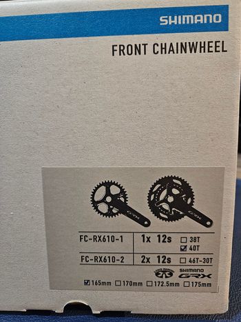 Used Shimano Front Chain Wheel and Crank 2025 bike