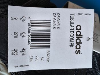 Used Adidas Tubular Doom Black Size 42.5 bike — image 7 of 9